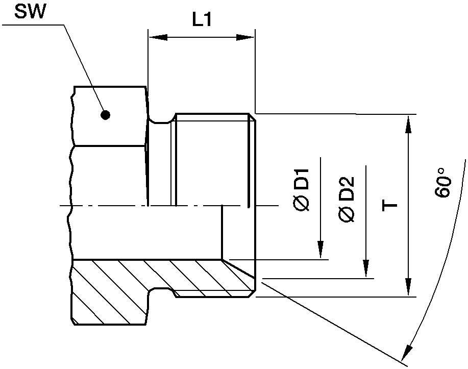 DIN 60 cone end DIN 7631 dimensions