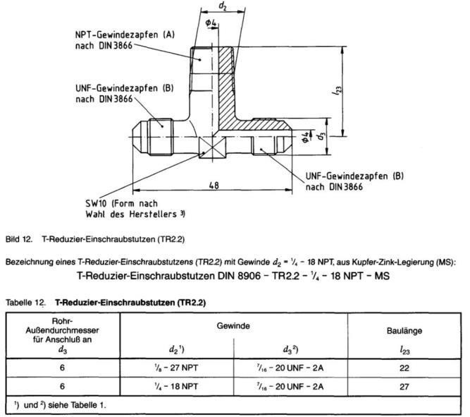 TR2.2 type Tee connector dimensions TR2.2 type Tee connector dimensions