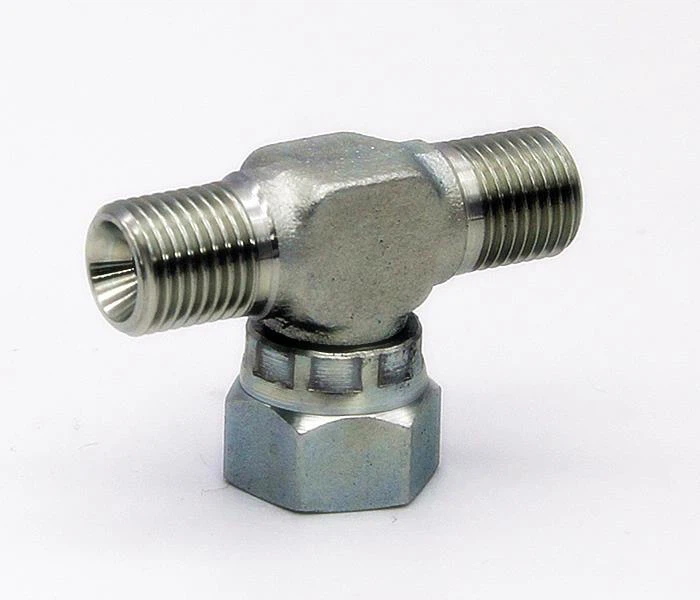 BSP Hydraulic Fittings Adapter Swivel Branch Tee-2