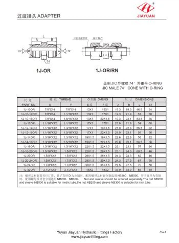 Samec JIC Soft Seal Flare